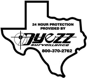 24 HOUR PROTECTION PROVIDED BY DYEZZ SURVEILLANCE 800-370-2762 logo