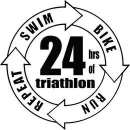 24 HRS OF TRIATHLON SWIM BIKE RUN REPEAT logo
