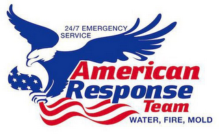24/7 EMERGENCY SERVICE AMERICAN RESPONSE TEAM WATER, FIRE, MOLD logo