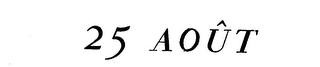 25 AOUT logo