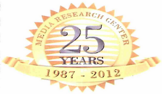 25 YEARS MEDIA RESEARCH CENTER 1987 - 2012 logo
