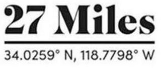27 MILES 34.0259° N, 118.7798° W logo