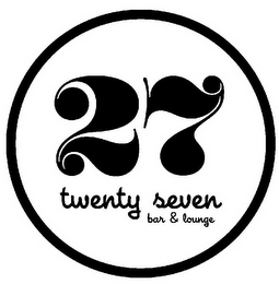 27 TWENTY SEVEN BAR AND LOUNGE logo
