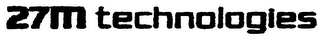 27M TECHNOLOGIES logo