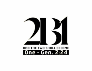 2B1 AND THE TWO SHALL BECOME ONE - GEN. 2:24 logo