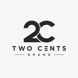 2C TWO CENTS BRAND logo
