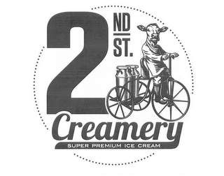 2ND ST. CREAMERY SUPER PREMIUM ICE CREAM logo