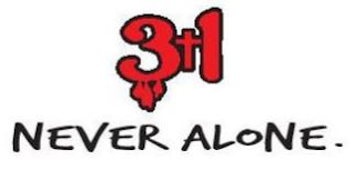 3 + 1 NEVER ALONE logo
