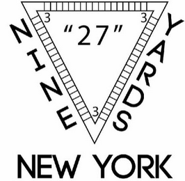 3 "27" 3 3 NINE YARDS NEW YORK logo