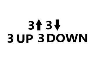 3 3 3 UP 3 DOWN logo