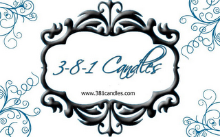 3-8-1 CANDLES WWW.381CANDLES.COM logo