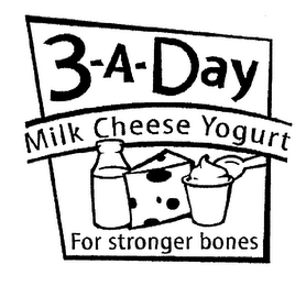 3-A-DAY MILK CHEESE YOGURT FOR STRONGER BONES logo
