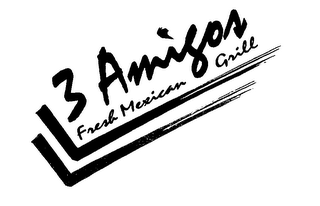 3 AMIGOS FRESH MEXICAN GRILL logo