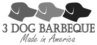 3 DOG BARBEQUE MADE IN AMERICA logo