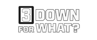 3 DOWN FOR WHAT? logo