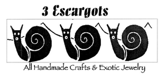 3 ESCARGOTS ALL HANDMADE CRAFTS & EXOTIC JEWELRY logo