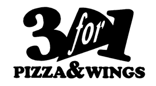 3 FOR 1 PIZZA & WINGS logo