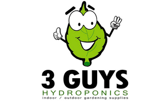 3 GUYS HYDROPONICS INDOOR/OUTDOOR GARDENING SUPPLIES logo