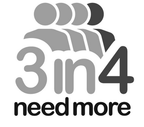 3 IN 4 NEED MORE logo