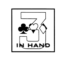3 IN HAND logo
