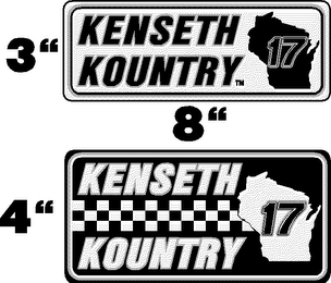 3" KENSETH KOUNTRY 17 8" 4" KENSETH KOUNTRY 17 logo