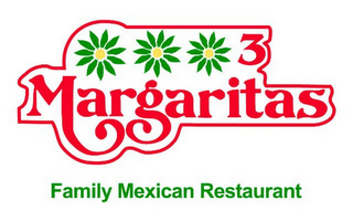 3 MARGARITAS FAMILY MEXICAN RESTAURANT logo