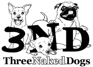 3 N D THREE NAKED DOGS logo