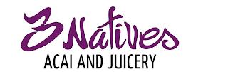 3 NATIVES ACAI AND JUICERY logo