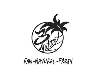 3 NATIVES RAW-NATURAL-FRESH logo