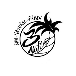 3 NATIVES RAW - NATURAL -  FRESH logo