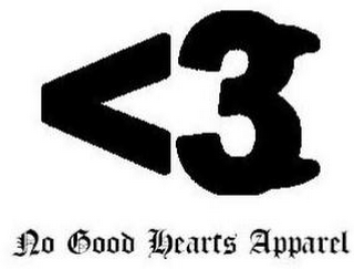3 NO GOOD HEARTS APPAREL logo