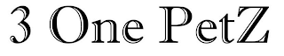 3 ONE PETZ logo