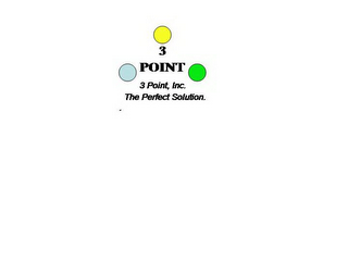 3 POINT 3 POINT, INC. THE PERFECT SOLUTION. logo
