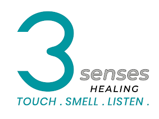 3 SENSES HEALING TOUCH. SMELL. LISTEN. logo