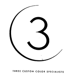3 THREE CUSTOM COLOR SPECIALISTS logo
