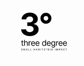 3° THREE DEGREE SMALL HABITS ° BIG IMPACT logo