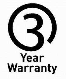 3 YEAR WARRANTY logo