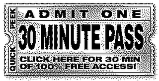 30 MINUTE PASS logo