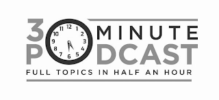 30 MINUTE PODCAST FULL TOPICS IN HALF AN HOUR logo