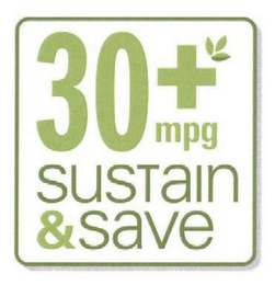30+ MPG SUSTAIN & SAVE logo