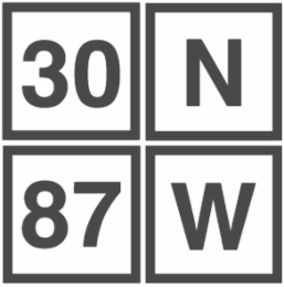 30 N 87 W logo