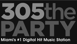 305 THE PARTY MIAMI'S #1 DIGITAL HIT MUSIC STATION logo