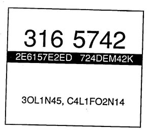 316 5742 2E6157E2ED 724DEM42K 30LIN45 C4LIFO2N14 logo