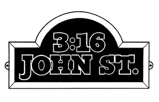 3:16 JOHN ST. logo