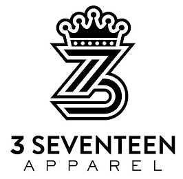 317 3 3 SEVENTEEN APPAREL logo