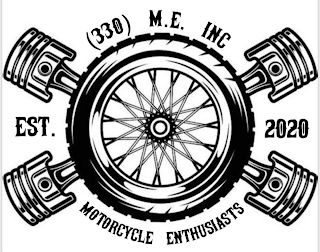 (330) M.E. INC EST. 2020 MOTORCYCLE ENTHUSIASTS logo
