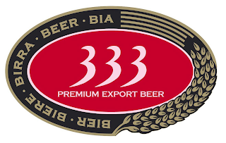 333 PREMIUM EXPORT BEER BIER BIERE BIRRA BEER BIA logo