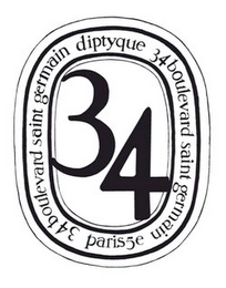 34 34 BOULEVARD SAINT GERMAIN DIPTYQUE 34 BOULEVARD SAINT GERMAIN PARIS 5E logo