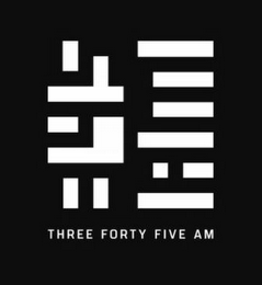 345 AM THREE FORTY FIVE AM logo