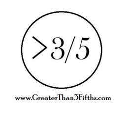 >3/5 WWW.GREATERTHAN3FIFTHS.COM logo